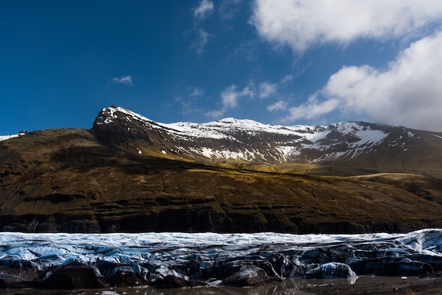 Photo glacier in sunny iceland