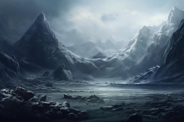 GlacierCovered Mountain Landscape Embracing the Grand Outdoors AR 32