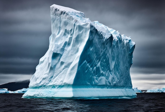 I ghiacciai e gli iceberg dell'antartide dall'estremo sud della terra generano ai