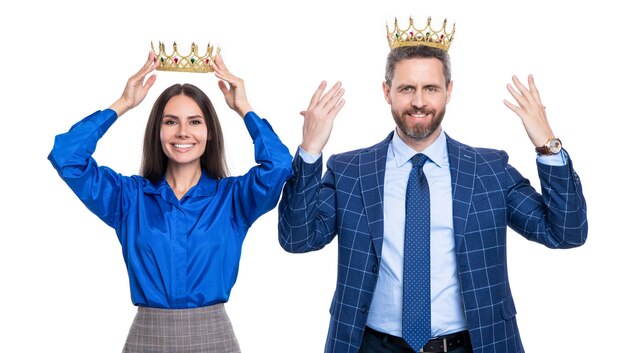 Glad leadership success successful businesspeople in crown professional businesspeople