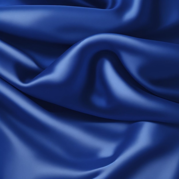 Gladde elegante blauwe zijde of satijn luxe doek textuur kan gebruiken als abstracte achtergrond Luxe Chr