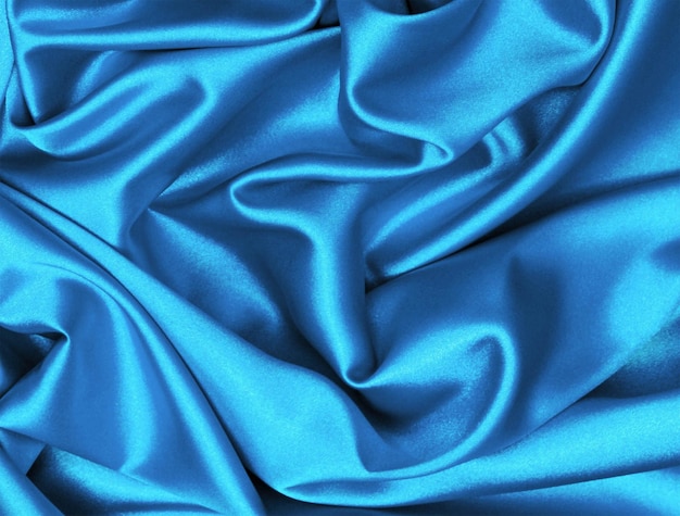 Gladde elegante donkerblauwe zijde