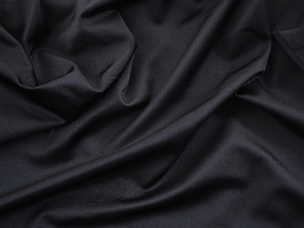 Gladde zwarte zijde of satijn luxe textuur voor bruiloft