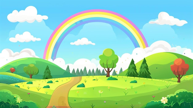 Photo glade in a forest nature landscape 3d vector background