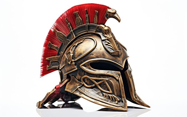 Photo gladiator helmet on white background