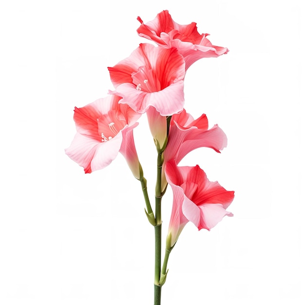 gladiolus white background isolated