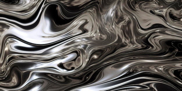 Glam metal texture background chromed texture liquid metal Generated AI