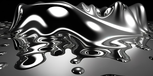 Glam metal texture chromed texture liquid chromed metalic