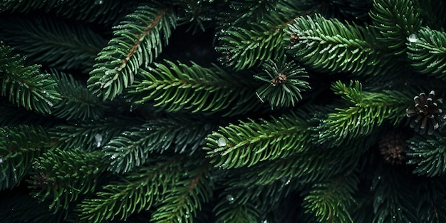 Glamorous Elegance Macro Shot of Christmas Tree in Clear Water Great for Holiday Themes