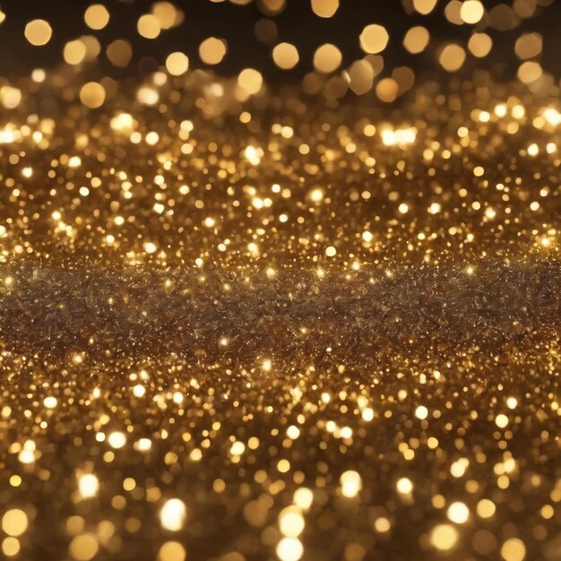 Glamorous gold shiny glow and glitter luxury holiday background