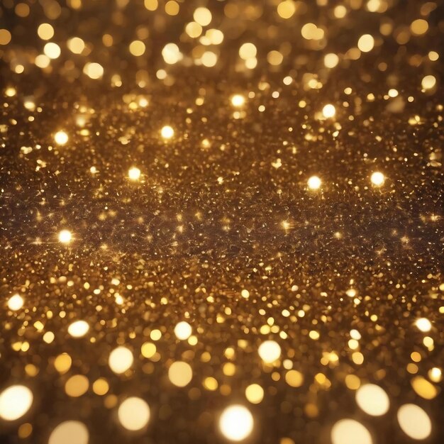 Glamorous golden shiny glow and glitter luxury holiday background