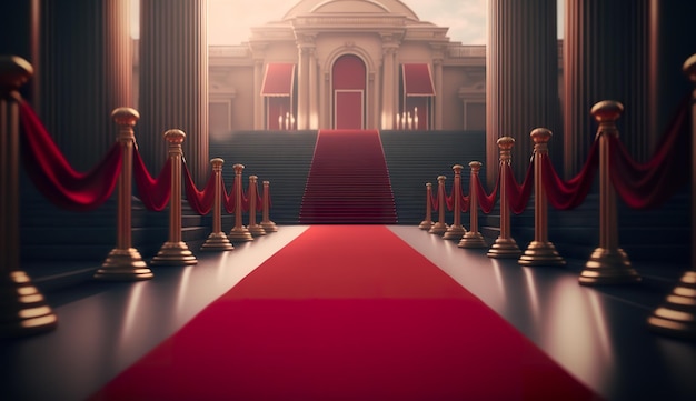 Glamorous red carpet ai generate