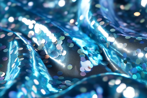 Glamorous sparkle exploring the abstract background of shiny fabric with sequins