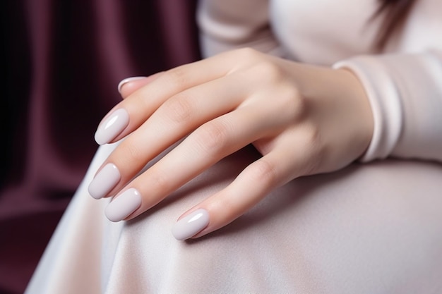 글래머 여성 손과 벌거벗은 그림자 손 라크 손에 젤과 벌거 벗은 그림자 nail manicure