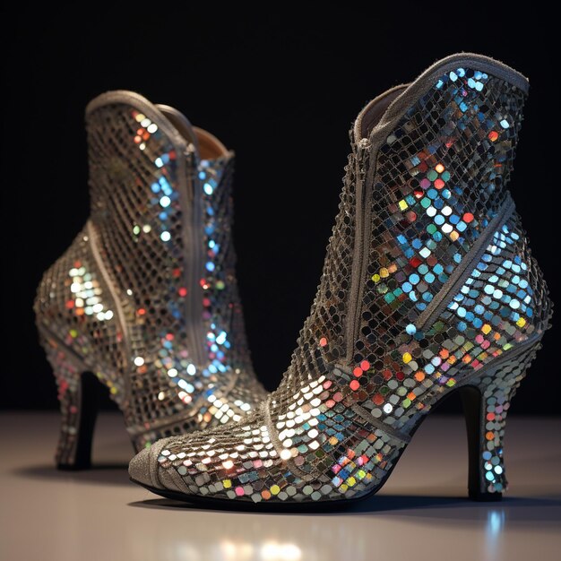 Foto glamoureuze hoge hakken mode dames schoenen diamant decoratie