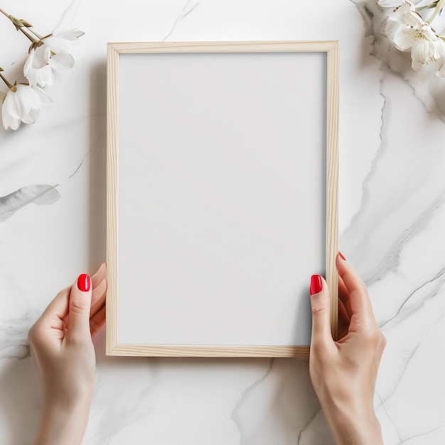 Glamoureuze vrouwen handen met stralende rode nagellak met een licht