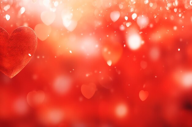 Glamourous and passionate red bokeh valentine's day