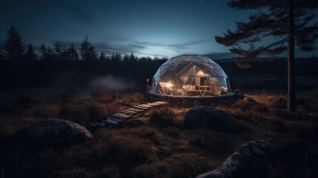 Glamping house Generative AI