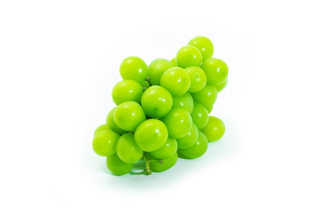 Glans Muscat Grape op witte achtergrond, groene druif.