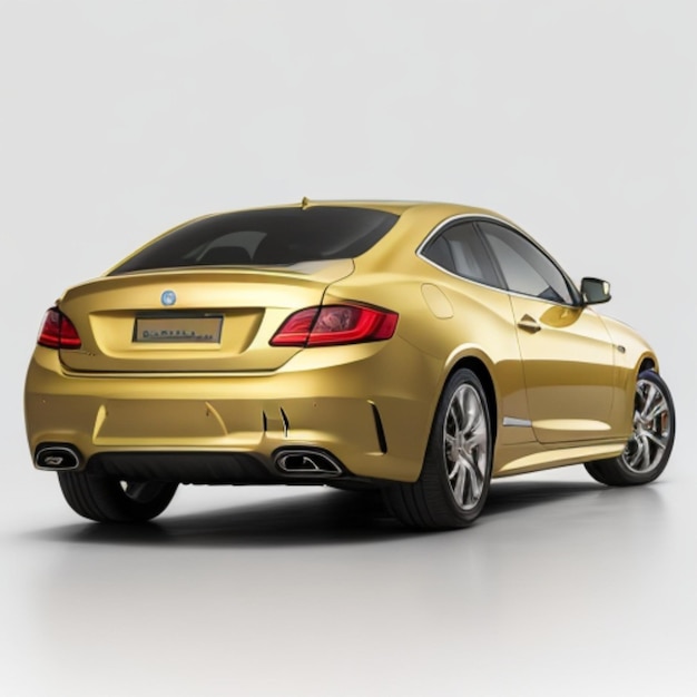 Glanzend gouden BMW 6 Serie Coupé