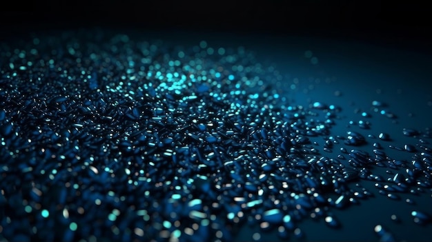 Glanzende blauwe glitter luxe achtergrond Generatieve ai