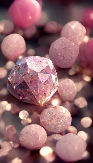 Glanzende edelstenen diamanten kristallen abstracte achtergrond Prachtig luxe behang