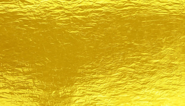 Glanzende gele bladgoudfolie achtergrondtextuur