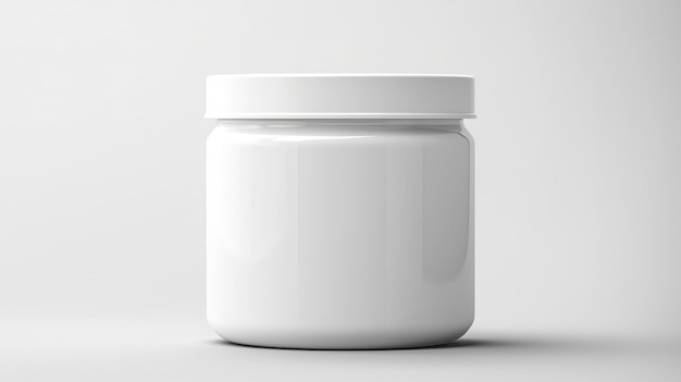 Glanzende pot met deksel mockup