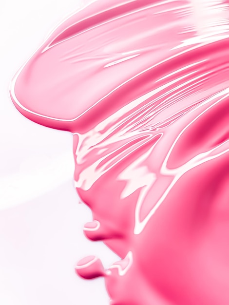 Glanzende roze cosmetische textuur als schoonheidsmake-up product achtergrond huidverzorging cosmetica en luxe make-up merkontwerp