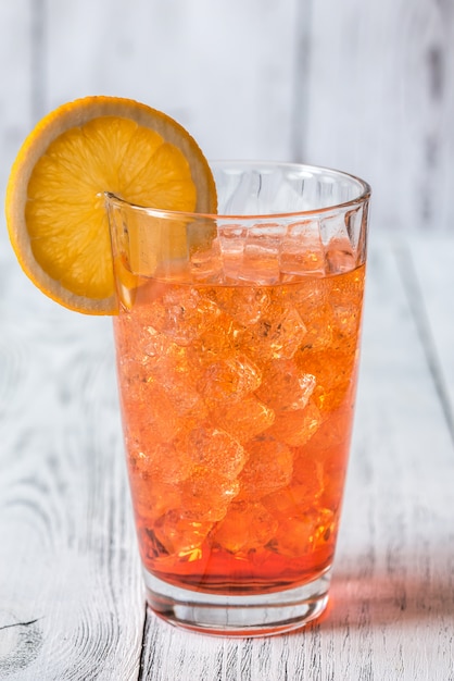 Glas aperol spritz cocktail