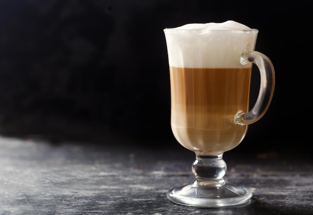 Glas latte koffie