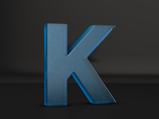 Foto glas letter k