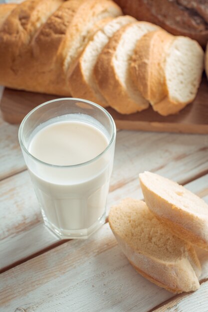 Glas melk en brood