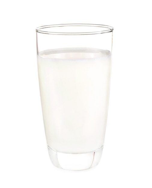 Glas melk met wit op