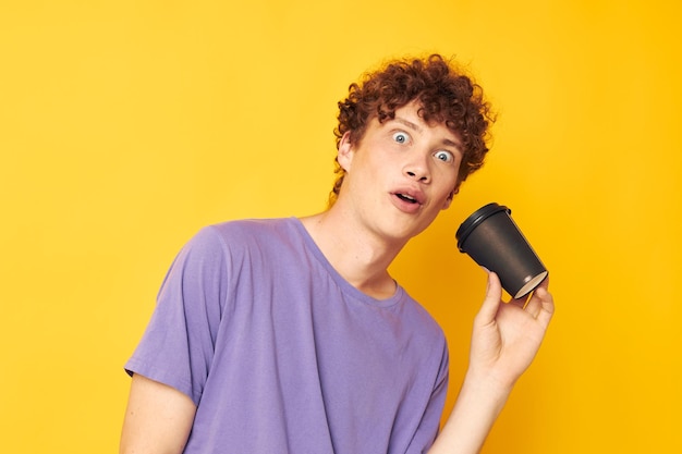 Glas met drankje in zomerse stijl