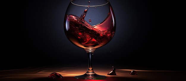 Glas met rode wijn