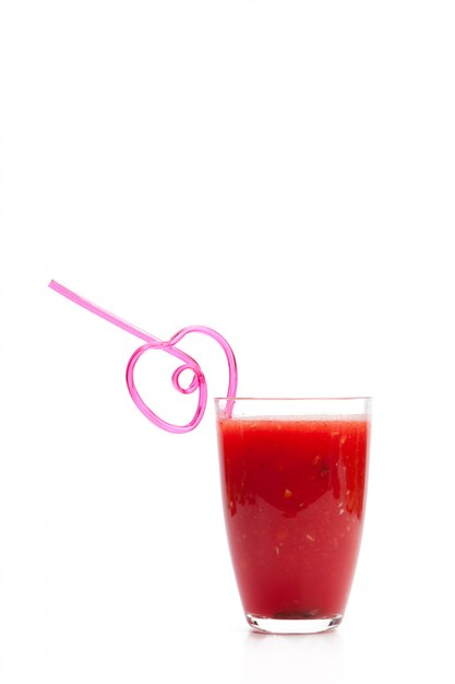 Glas met watermeloen smoothie