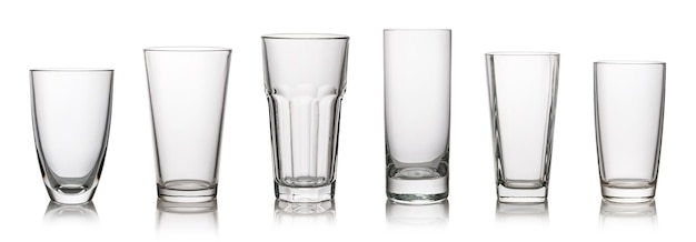 Glas op een witte achtergrond