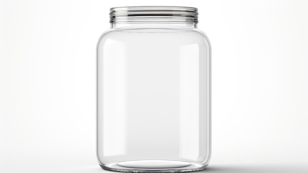 Glas pot geïsoleerd op witte achtergrond