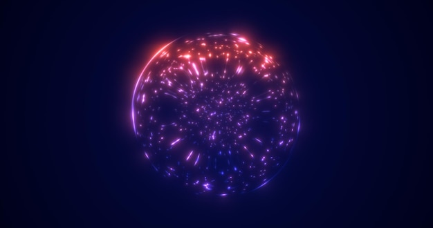 Glas rond glanzend doorzichtig blauw paars energie magie gloeiende heldere bol abstracte achtergrond