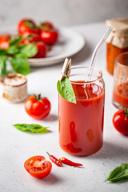 Glas tomatensap