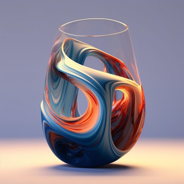 glas van abstracte vorm