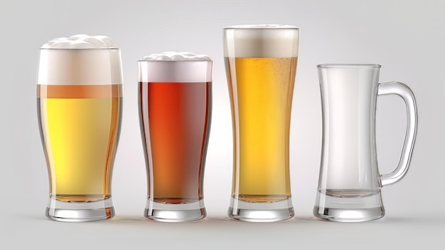 Glas vers en koud bier AI Genereren