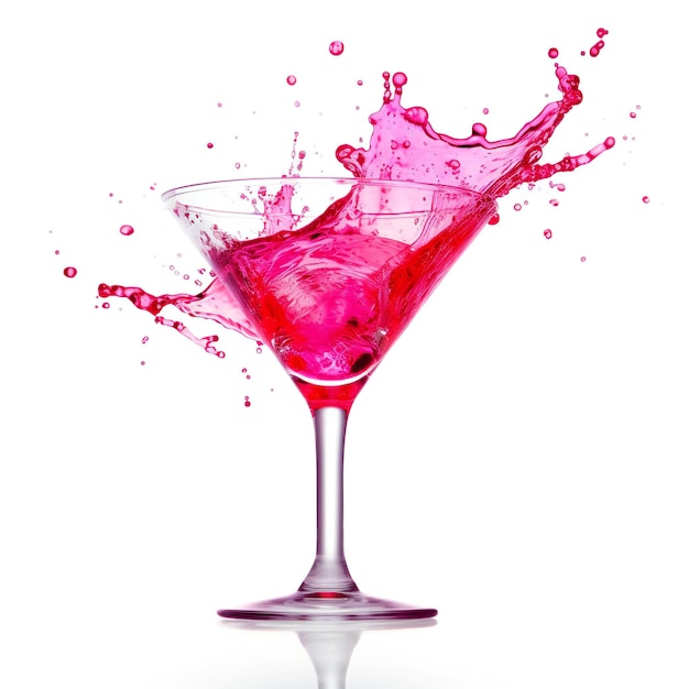 Glas verse cocktail met spatten