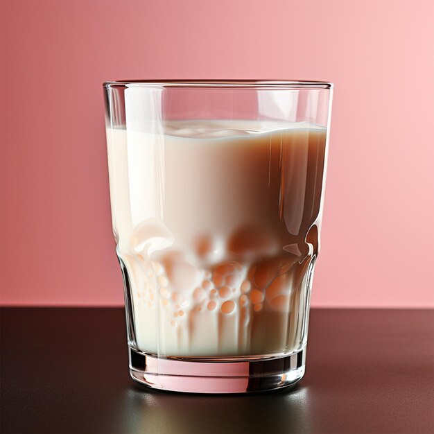 Glas verse ECO-melk geïsoleerd achtergrondbeeld gegenereerd door AI