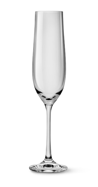 Glas voor champagne geïsoleerd op een witte achtergrond