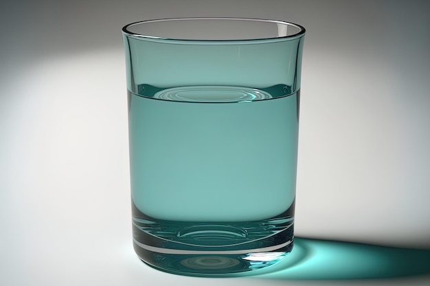 Glas water op een witte geïsoleerde achtergrond