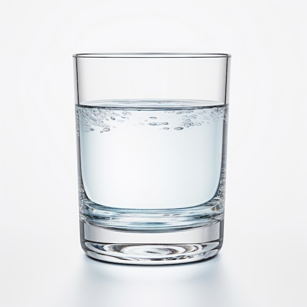 Glas water op witte achtergrond