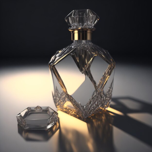 Glasmateriaal Parfum HD 11 Licht en schaduw Rendering Rendering van het product