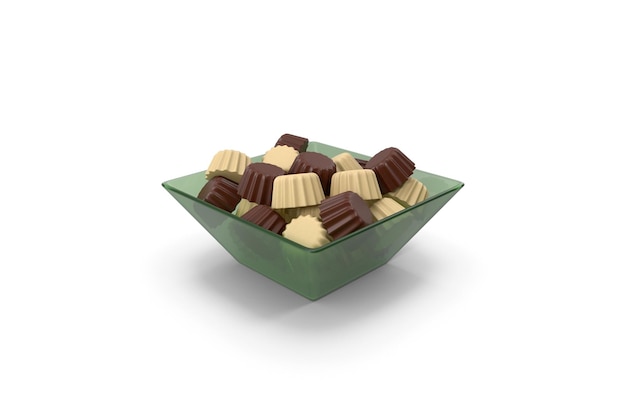 Glasplaat Met Chocolade